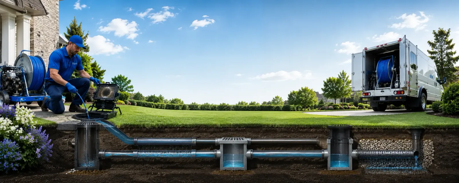 Outdoor drain cleaning information for Wilton, ME
